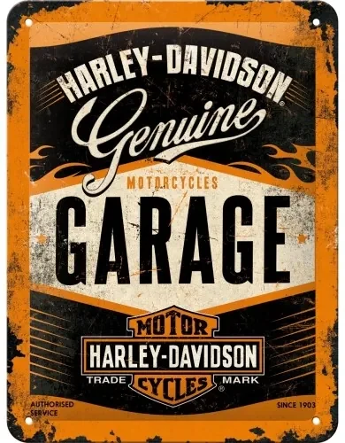 Metalen bord Harley Davidson - Garage
