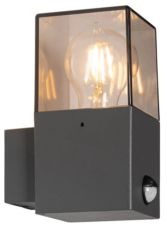 Buiten wandlamp donkergrijs met bewegingsmelder IP44 - Denmark