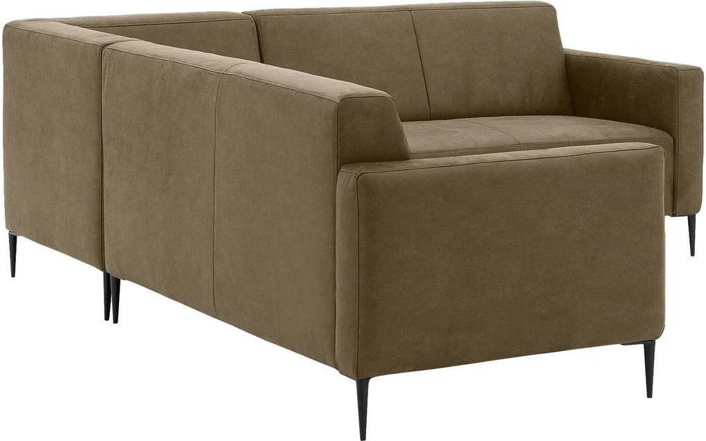 Goossens Key West groen, micro leer, 2-zits, modern design