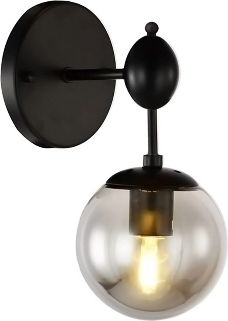 Wandlamp Glazen Wandlamp Zwart APP750-1W