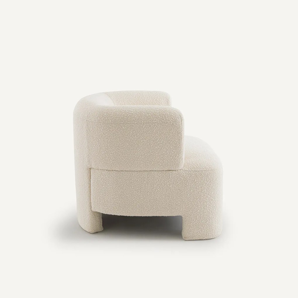 Fauteuil groot model, bouclette stof, Darrel