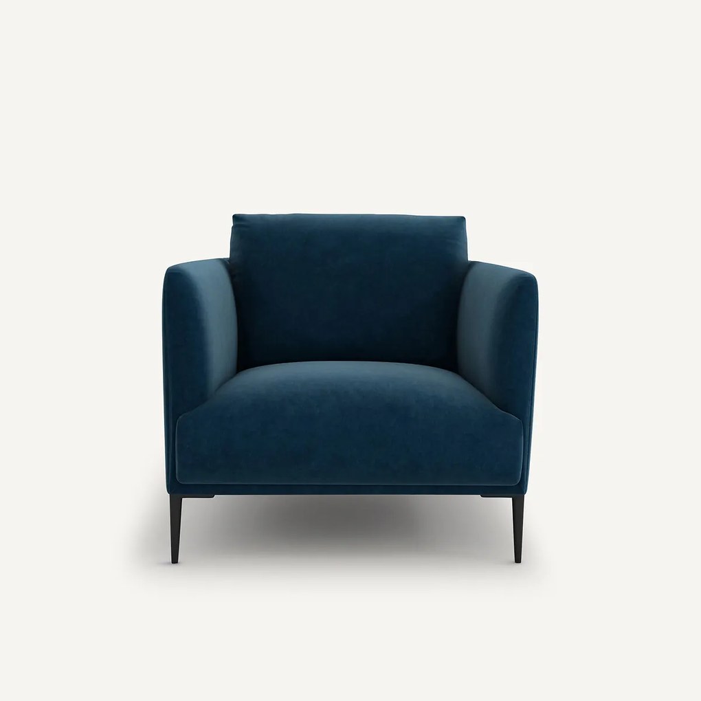 Fauteuil in fluweel, Oscar design E. Gallina