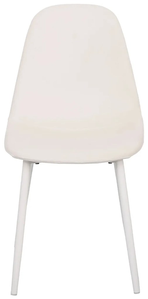 Pack 2 Witte Teok Fluwelen Stoelen