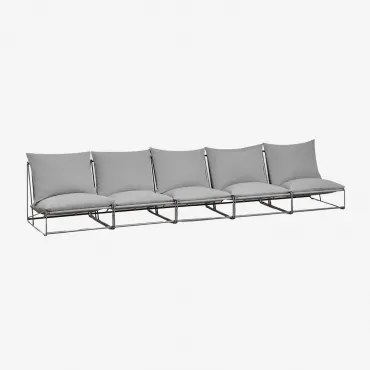 Amaro 5-delige Modulaire Tuinbank Grijs - Sklum