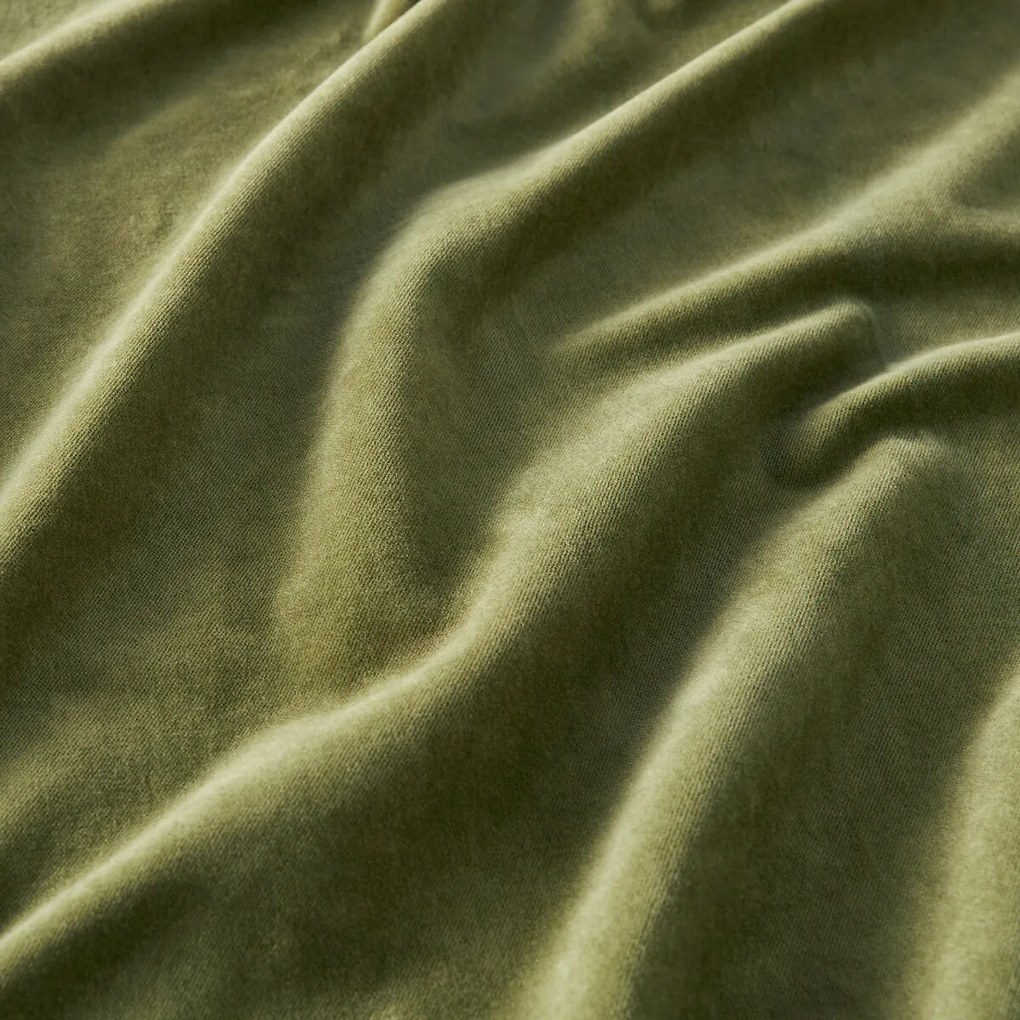 Fluwelen gordijn, met aangerimpelde bies en golf, VELVET