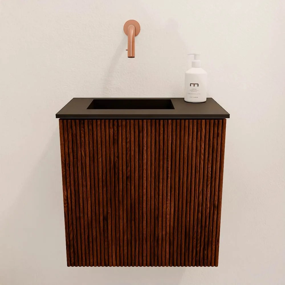 Mondiaz Joya 40cm toiletmeubel ruby met wastafel faye links zonder kraangat urban