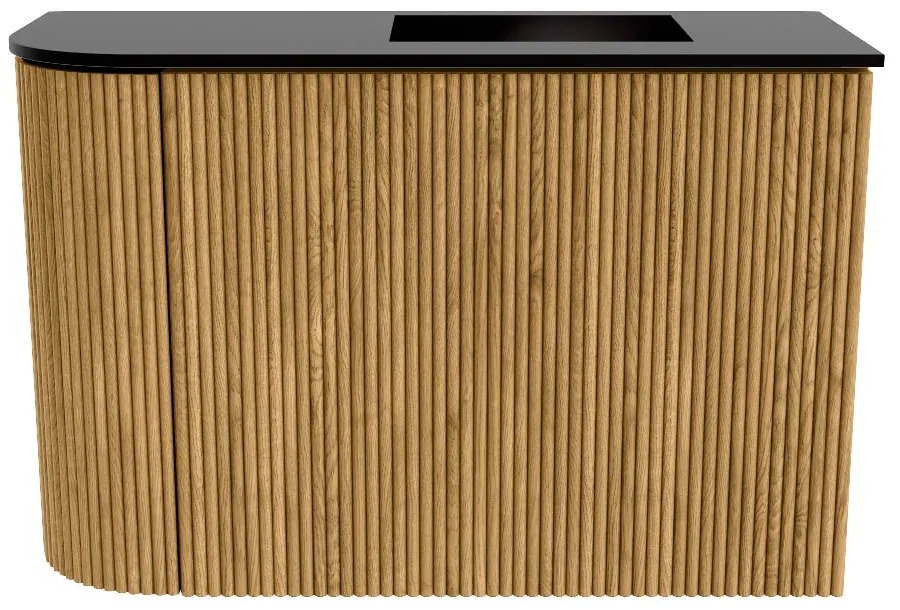 Mondiaz Joya 60cm toiletmeubel ronding links oak met wastafel faye rechts 1 kraangat urban