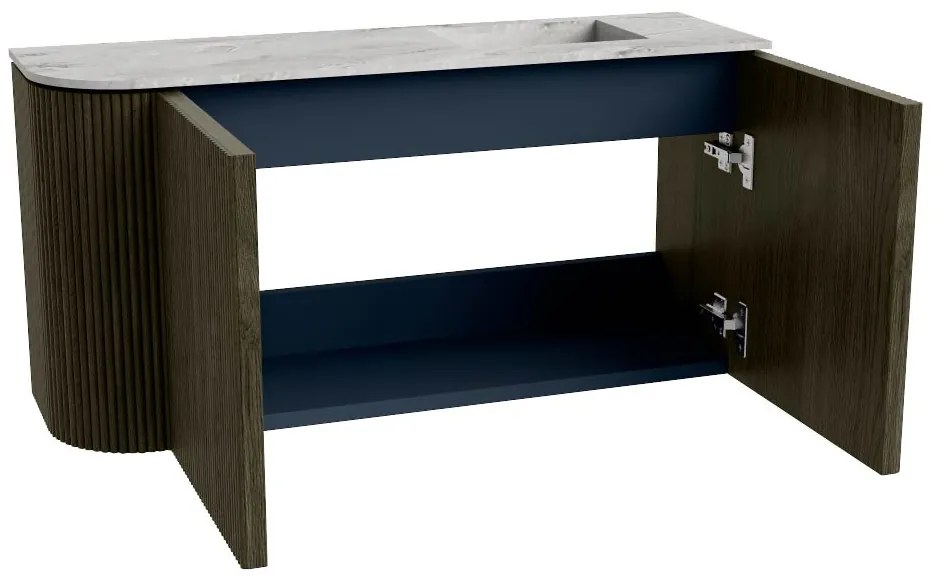 Mondiaz Joya DLux 80cm toiletmeubel ronding links shadow met wastafel faye rechts 1 kraangat glace