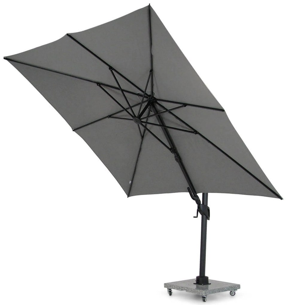 Santika Furniture Santika Belize Deluxe Parasol X Antraciet Frame/ Mid Grey (excl.voet) Aluminium Grijs