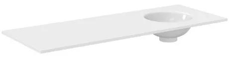 Crosswater Infinity Wastafel inbouw - 120cm - wasbak rechts - polar white IF1200SPW_RH