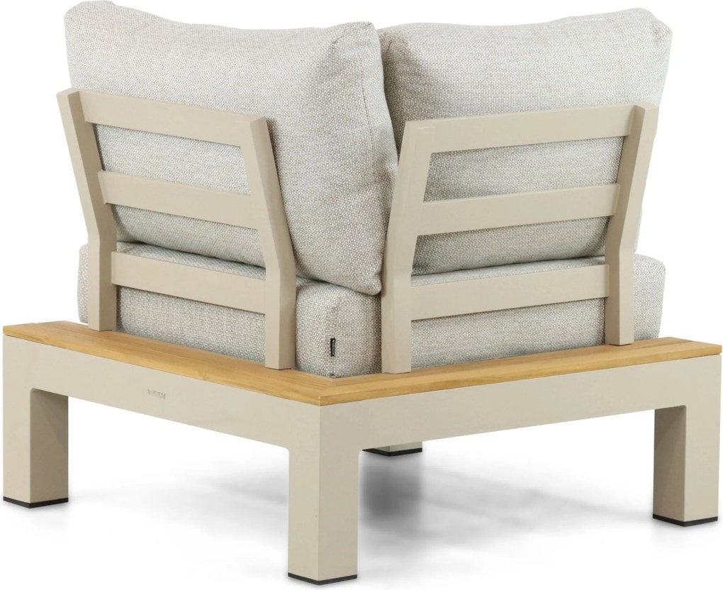 Loungeset 5 personen Aluminium/Teak Taupe Lifestyle Garden Furniture Vittoria