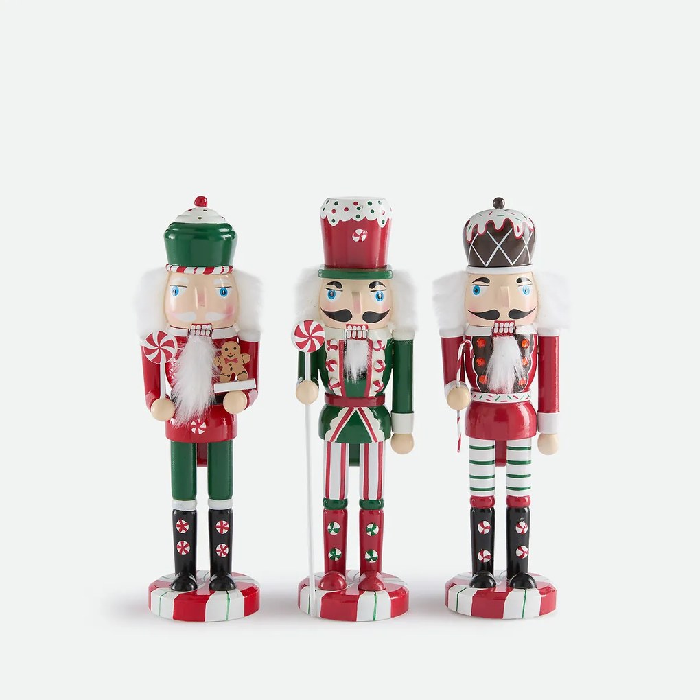 Set van 3 notenkrakers, hoogte 25 cm, CASPAR