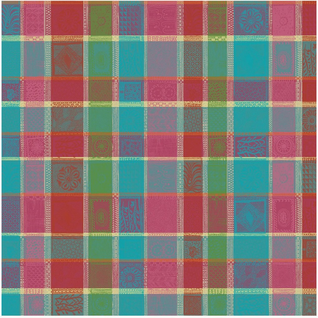 Katoenen tafellaken Mille Wax Cocktail met jacquardweefsel