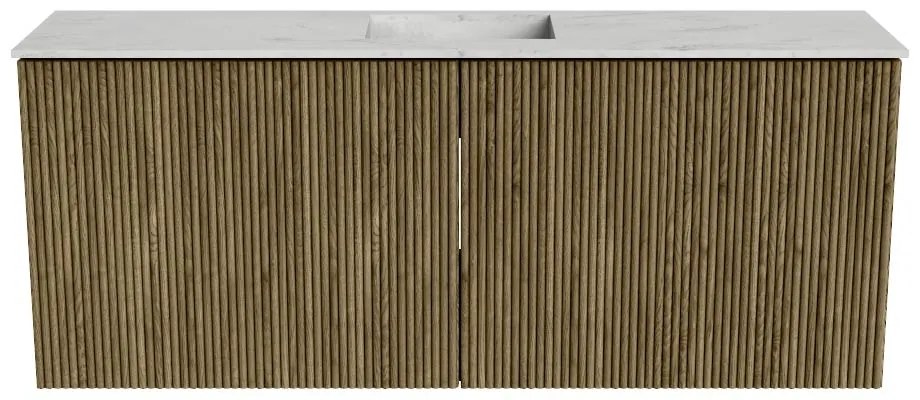 Mondiaz Joya DLux 100cm toiletmeubel dusk met wastafel faye midden zonder kraangat opalo