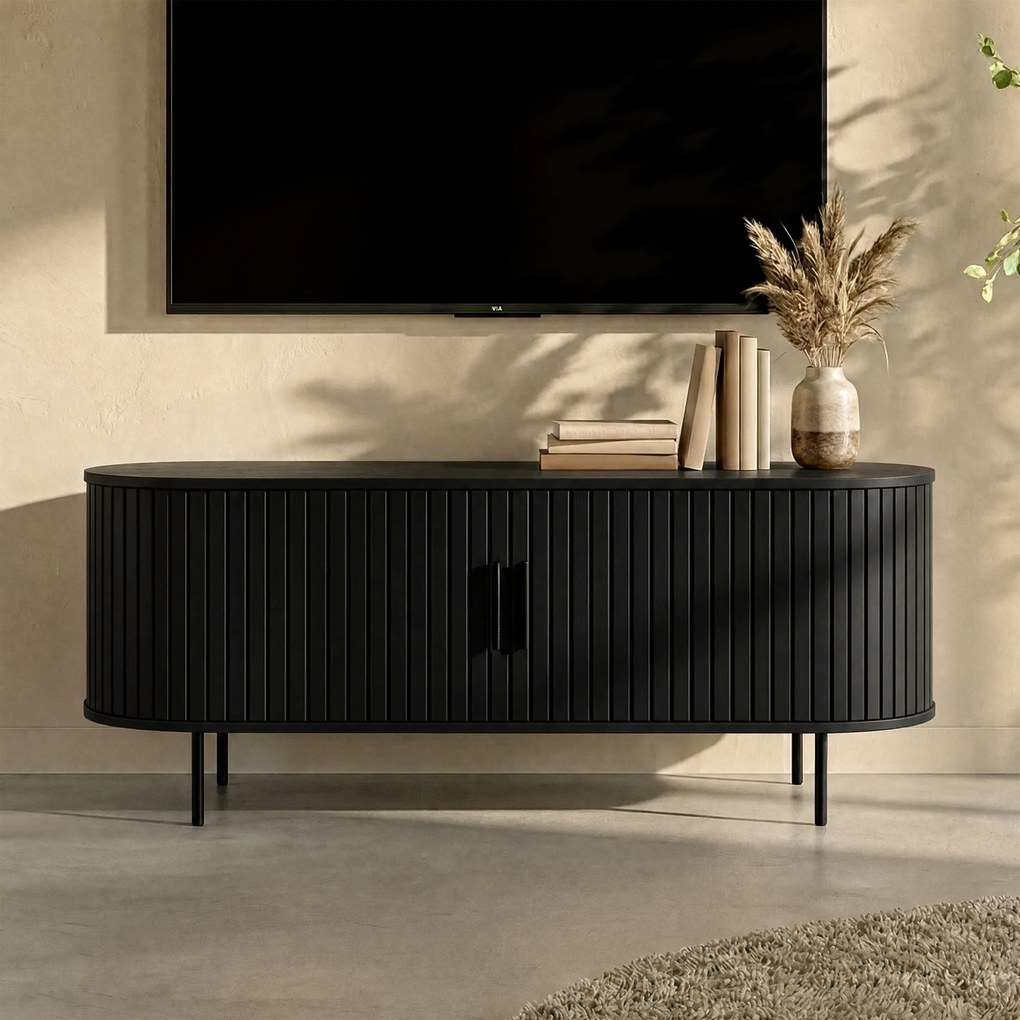 TV Meubel Zwart 120 Cm - 120x40x55.6cm.
