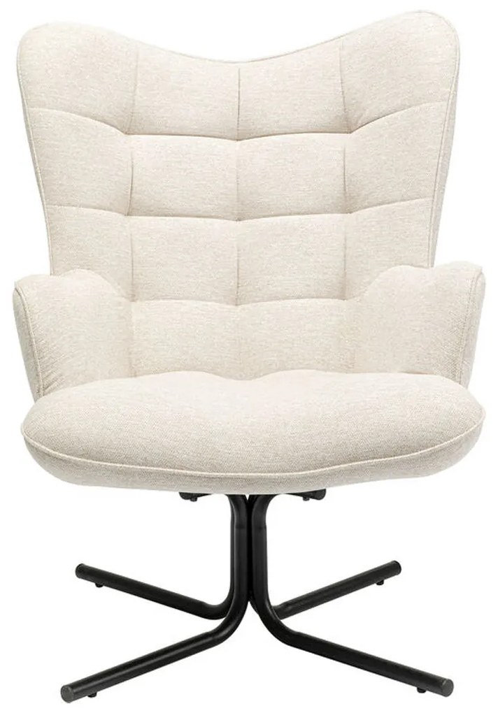 Kare Design Oscar Draaibare Fauteuil Creme Met Hoge Rug