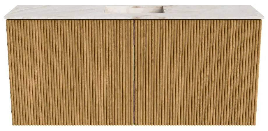 Mondiaz Joya DLux 90cm toiletmeubel oak met wastafel faye midden zonder kraangat frappe