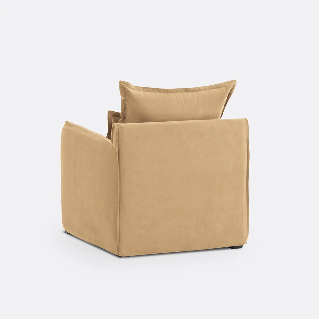Fauteuil, afneembare hoes, fluweel, ODNA