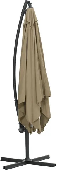 Garden Impressions Corfu parasol 250x250 - donker grijs - taupe