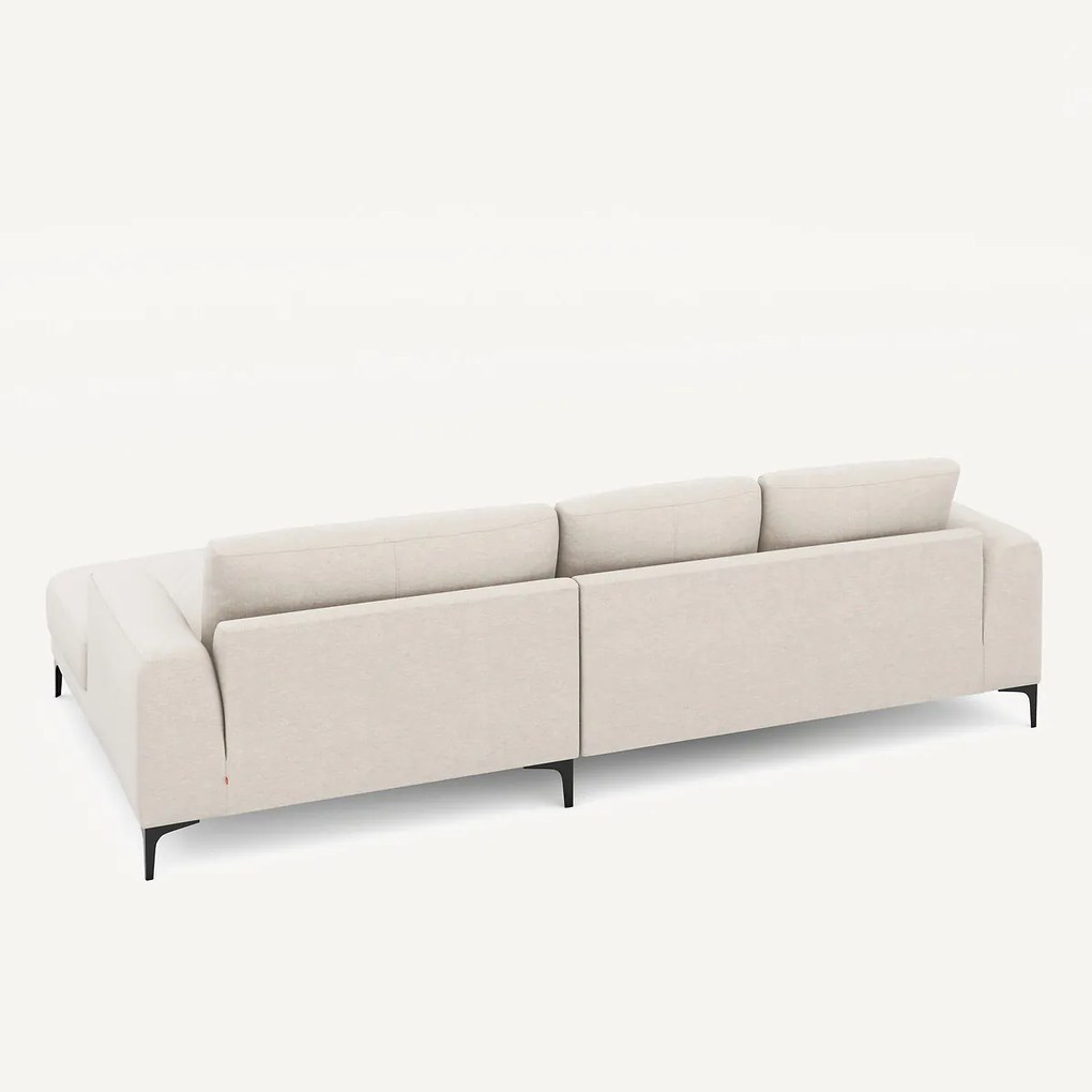 XL hoekbank rechts met longchair, gemêleerd canvas, MARSILE