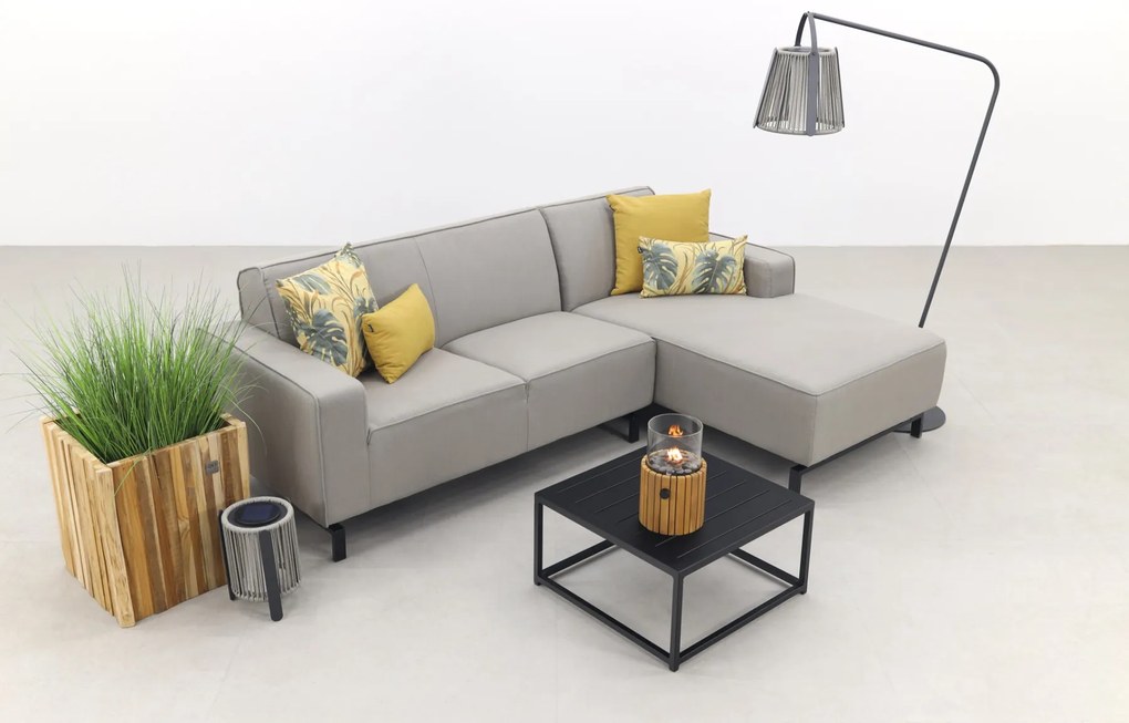 Boavista/Toronto loungebank chaise longue - Nature Grey - 3-delig - links