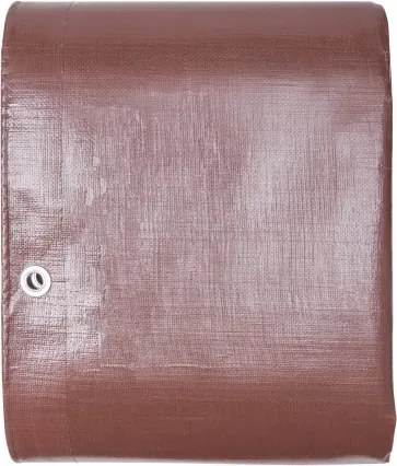 VEVOR Zeildoek PE-doek 609,6 x 1219,2 cm Beschermzeil 16 Mil Houten zeildoek 16 x 16 Stoffen tuinzeildoek Waterdicht UV-bestendig voor het afdekken van campers, auto's, motoren en tuinmeubelen Bruin