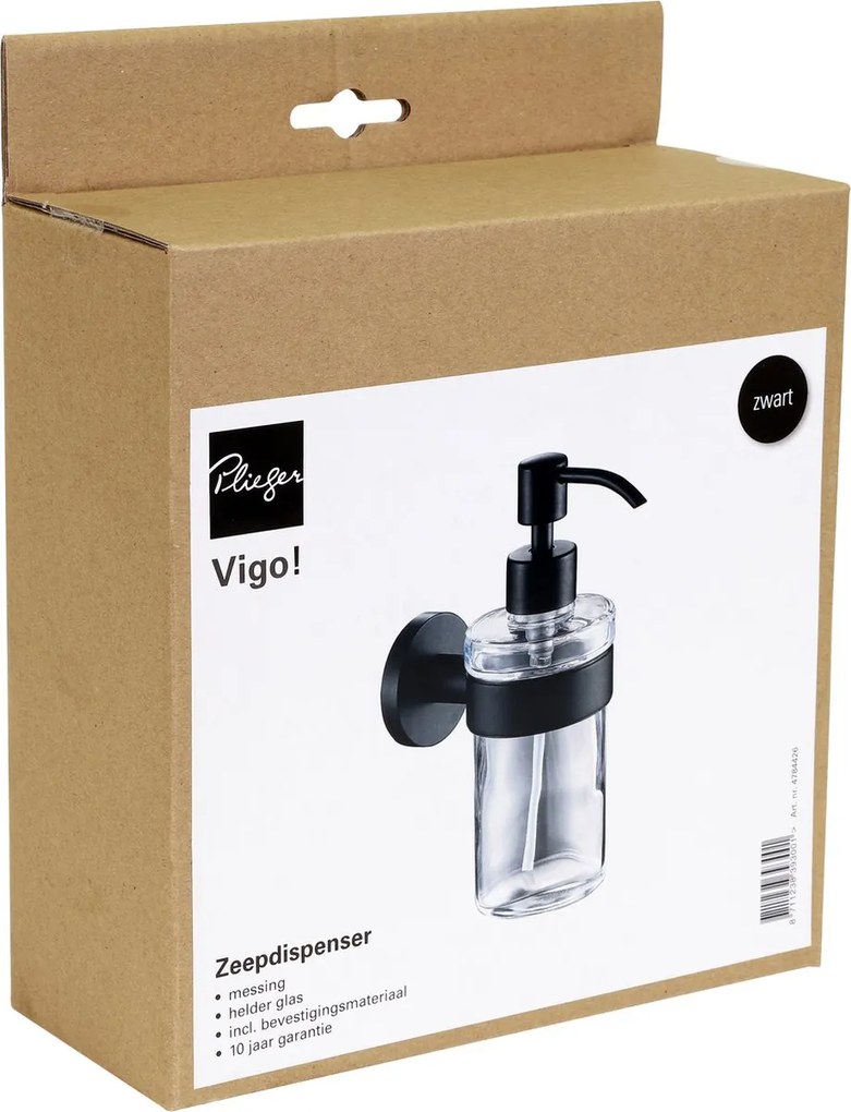 Plieger Vigo zeepdispenser mat zwart
