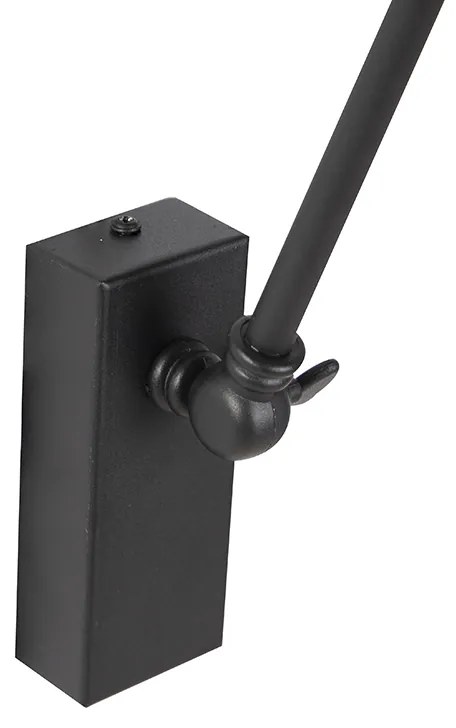Design wandlamp zwart verstelbaar - Luna