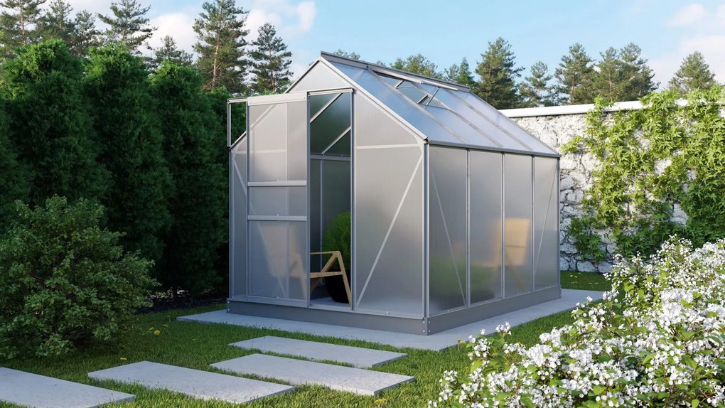 Vitavia Planet serre - 5m² - met 6 mm polycarbonaat - Aluminium