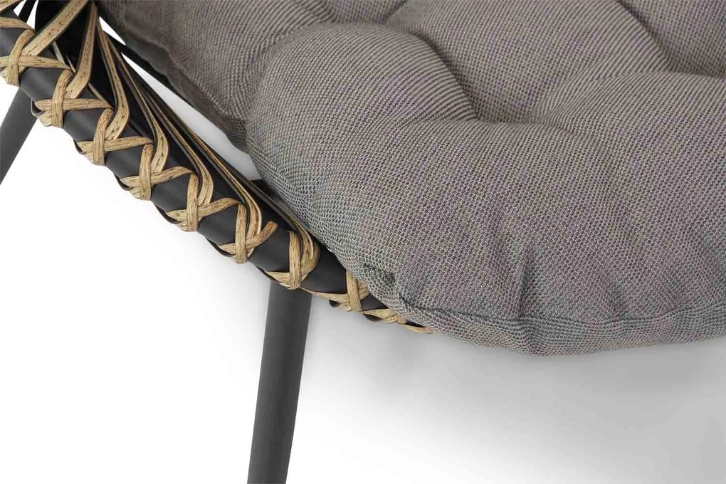 Coco Valentina Lounge Chair Aluminium/Rope Taupe