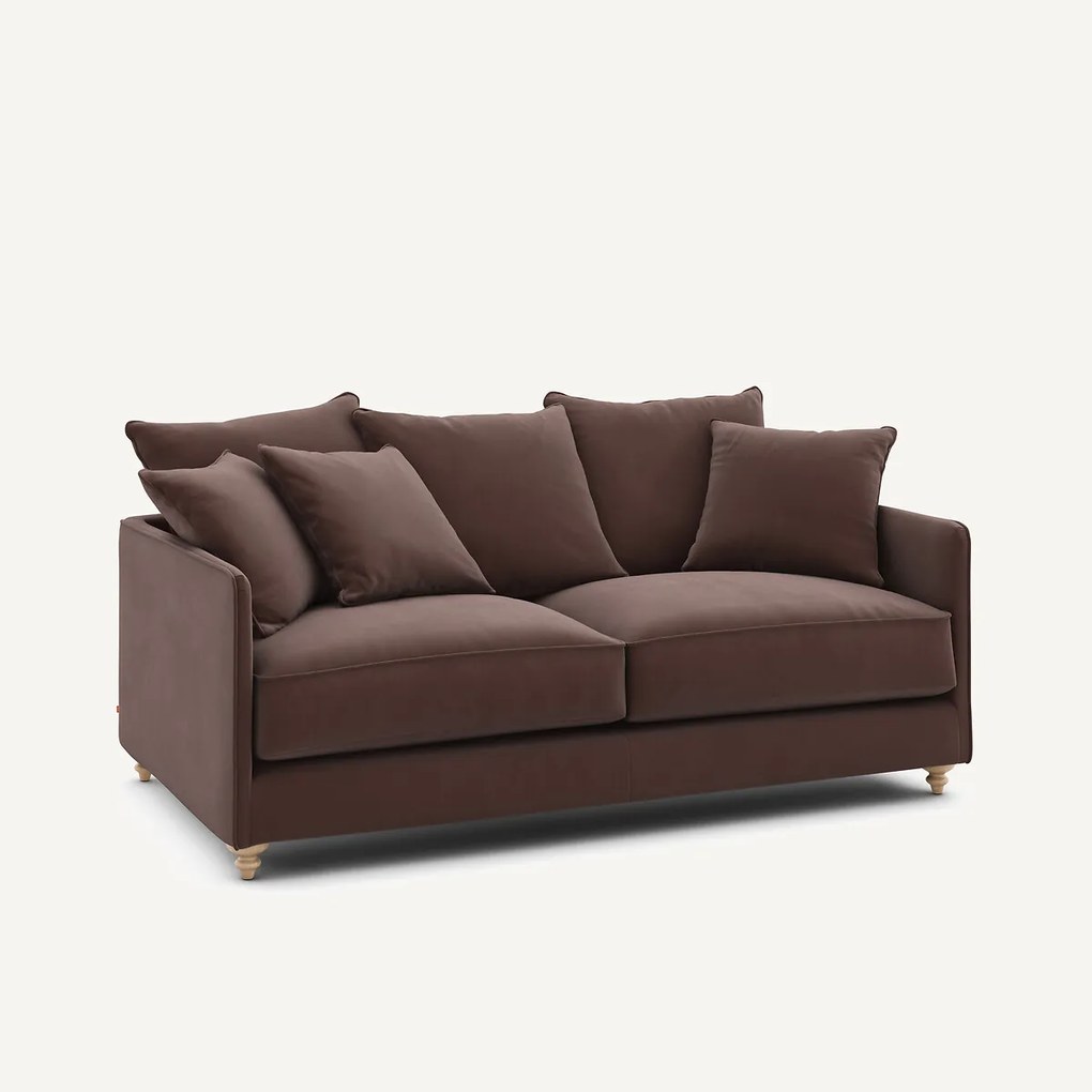 3-zits compacte slaapbank in linnen fluweel, LAZARE