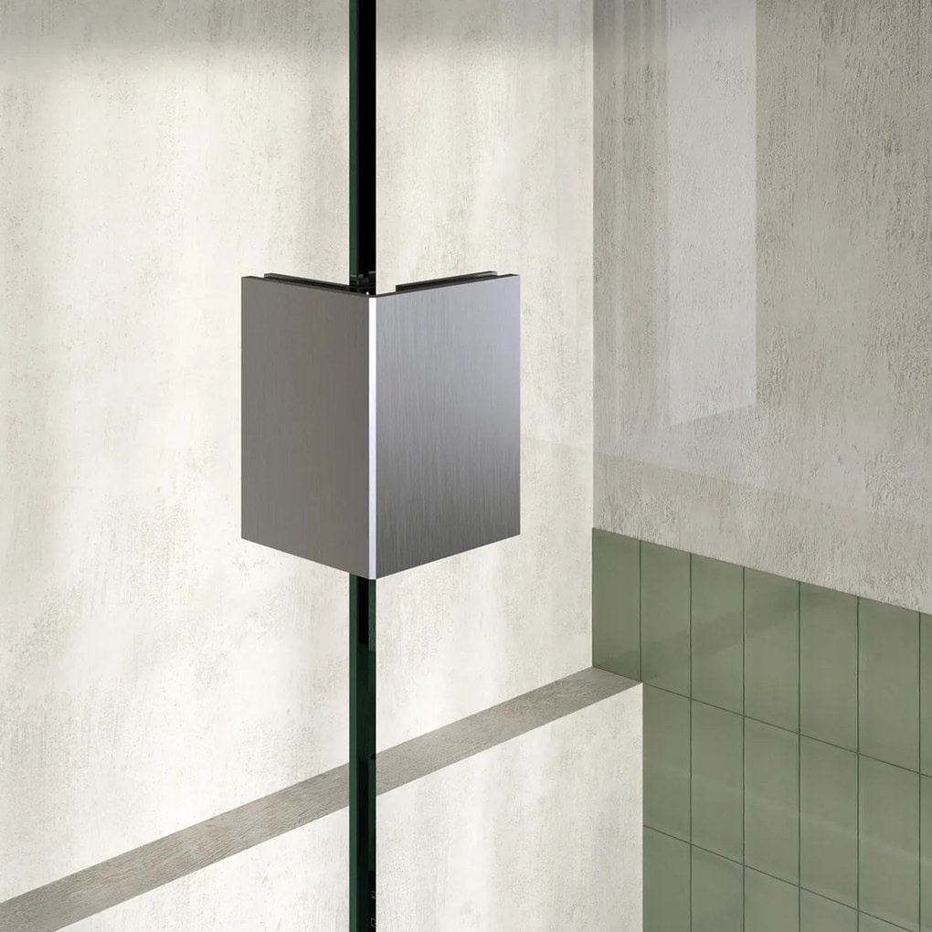 Brauer Void profielloze inloopdouche 140cm met 40cm zijwand RVS geborsteld PVD