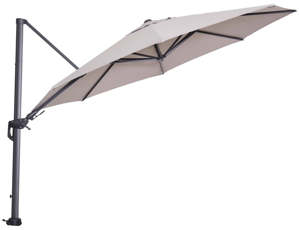 GI Hawaii zweefparasol 350 cm. - Sand - met Madrid voet en hoes