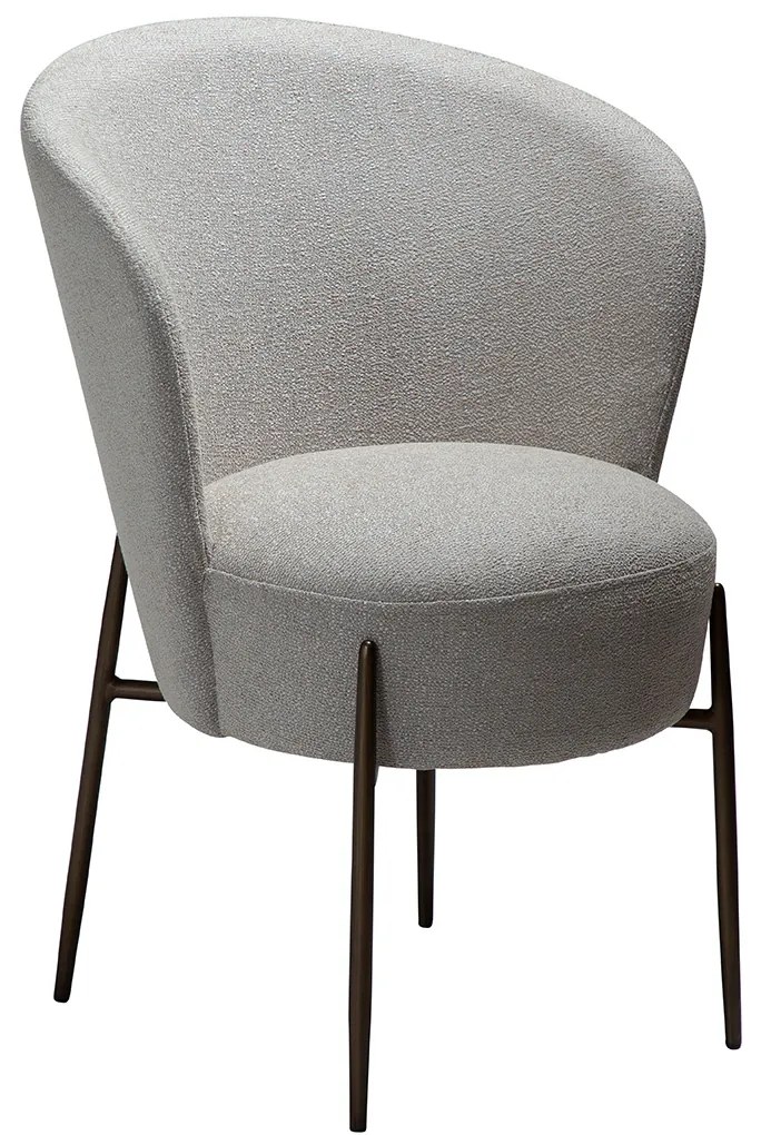 Dan-Form Orbit Eetkamerstoel Met Hoge Rugleuning Rond Boucle Cashmere