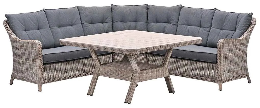 Garden Impressions Nova lounge dining set 4-delig - mystic grey