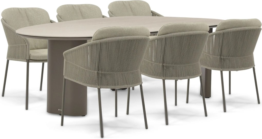 Tuinset 6 personen  Rope Taupe 4 Seasons Outdoor Florence/Weave