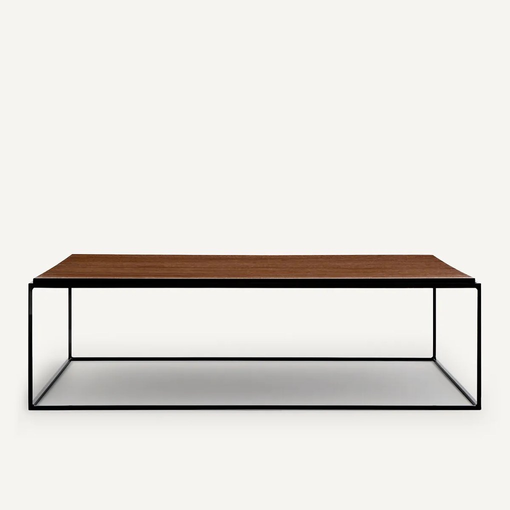 Vierkante salontafel in walnootfineer Nolia XL