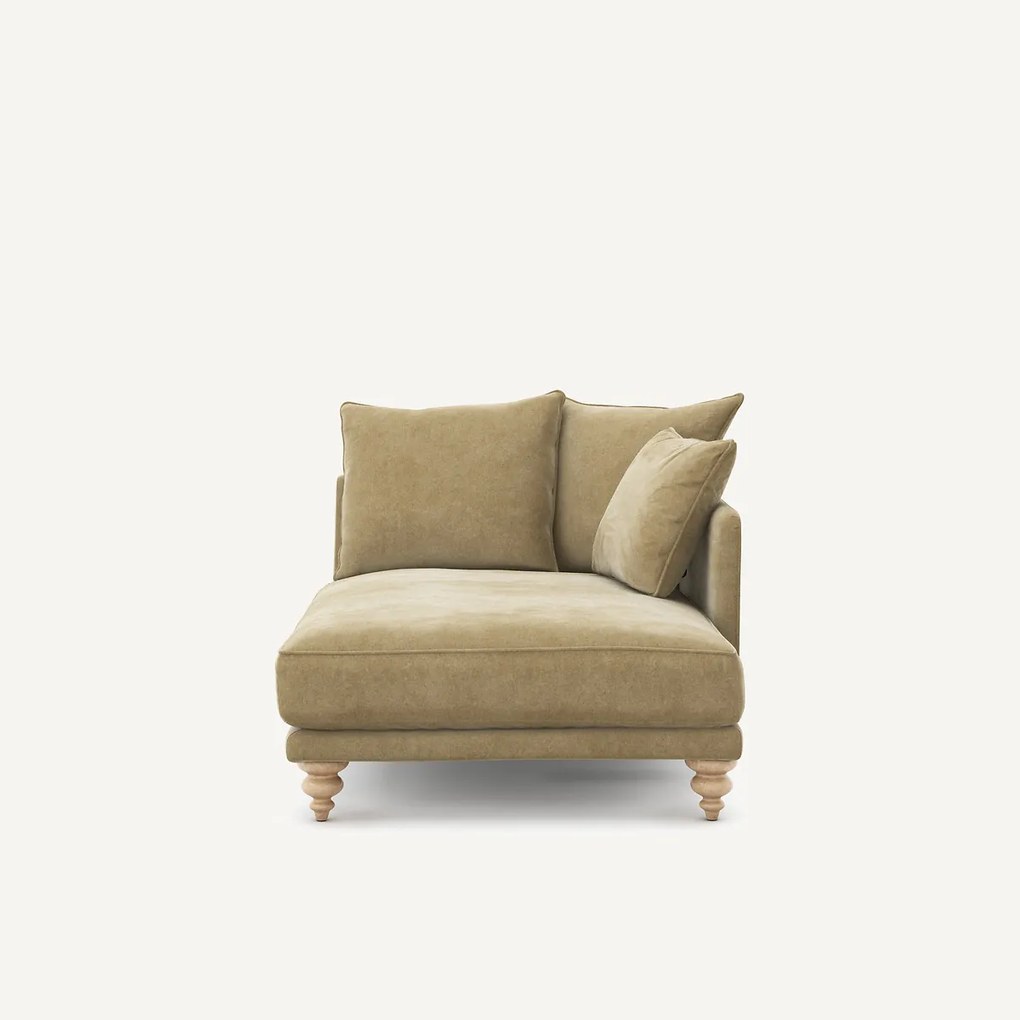 Longchair stonewashed fluweel, Lazare