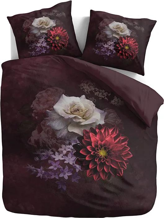 Sleeptime Elegance Elegant Flower - Bordeaux 2-persoons (200 x 220 cm + 2 kussenslopen) Dekbedovertrek