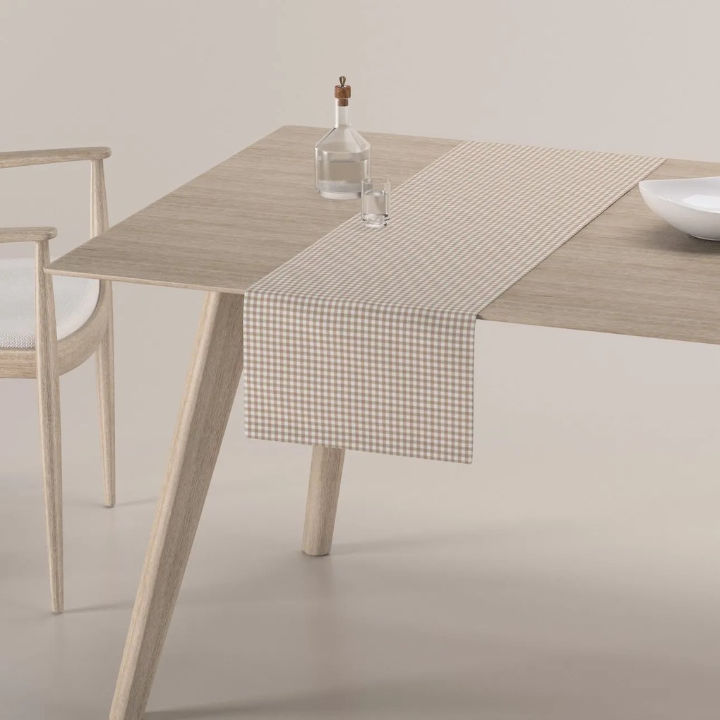 Dekoria Rechthoekige tafelloper, lichtbruin-ecru , 40 x 130 cm