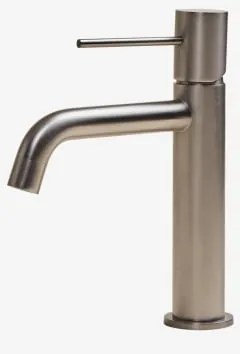 Orveta Wastafelkraan Van Messing ↑20 Cm & Geborsteld Grijs - Sklum