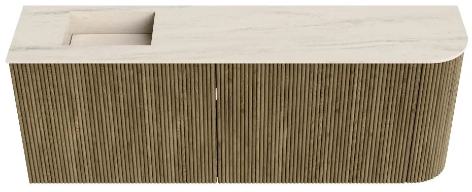 Mondiaz Joya DLux 110cm toiletmeubel ronding rechts dusk met wastafel faye links zonder kraangat meli