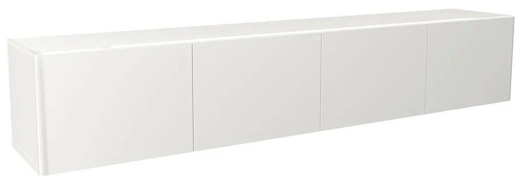 Zwevend Tv-meubel Wit 194 Cm - 194x35.5x35cm.
