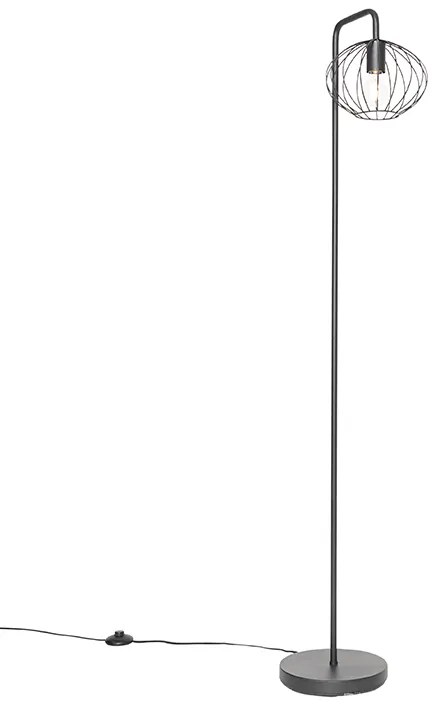 Industriële vloerlamp zwart 23 cm - Margarita