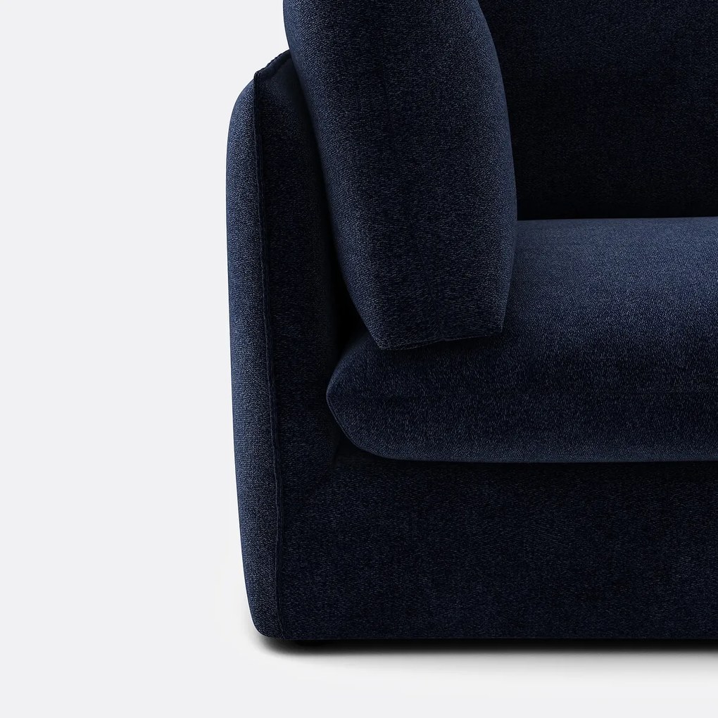 3-zits rechte bank in gevlekt polyester, MALO