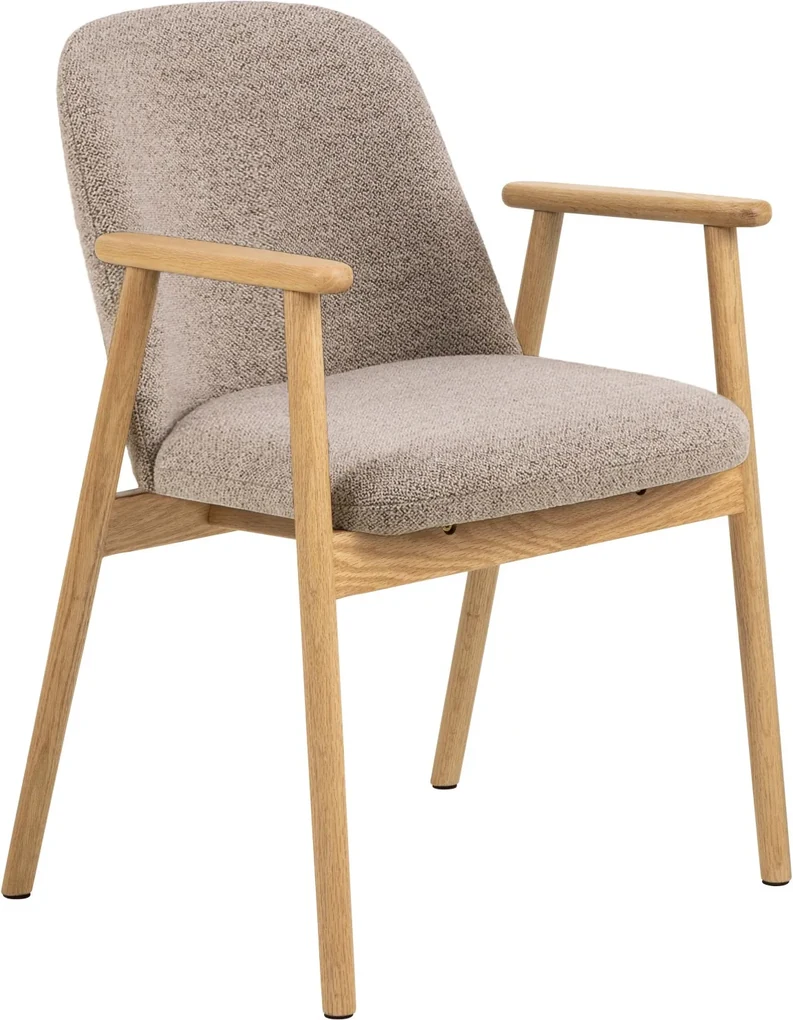 Roderic Material RODERIC Beige Latte (stof Monza 60) / gelakt eikenhouten frame – HOUTEN ...