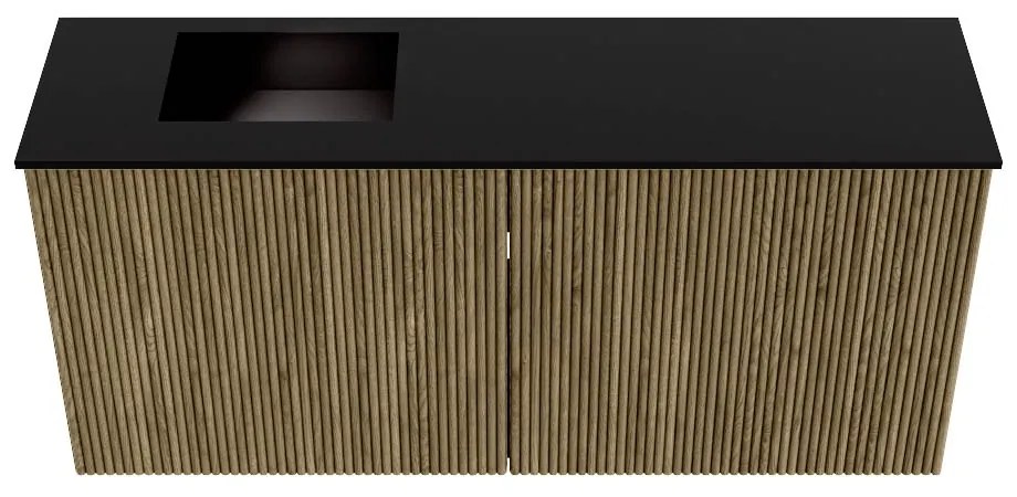 Mondiaz Joya 90cm toiletmeubel dusk met wastafel faye links zonder kraangat urban