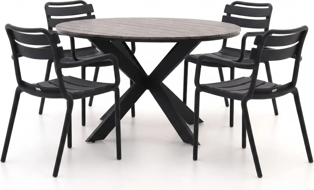 Diningset Forza  | 4 personen polywood | Tuinset stapelbaar | 5-delig | Kees Smit Tuinmeubelen
