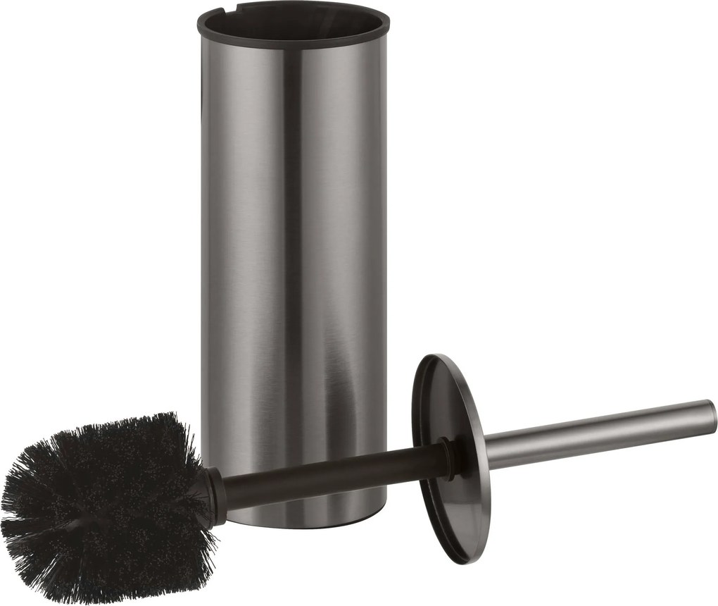 Saqu Nemo toiletborstel met houder 9,2x12x35,2cm gunmetal