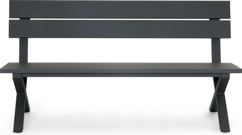 Tuinbank  aluminium 160 cm Aluminium Grijs-antraciet  Presto Crosano